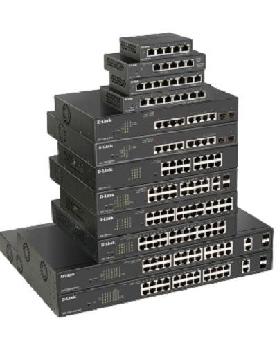D-Link 5-Port Gigabit PoE-Powered Smart Managed Switch, Smart 5 Port Gigabit Switch With PoE