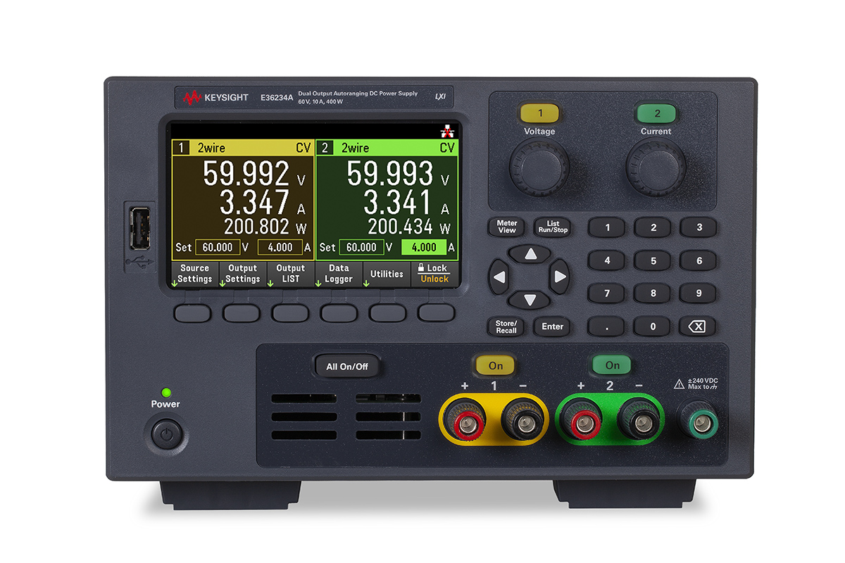Keysight Technologies E36200 Series Digital Bench Power Supply, 0 → 60V dc, 0 → 10A, 2-Output, 400W -