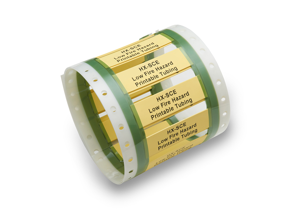 TE Connectivity HX-SCX Yellow Heatshrink Labels, 50mm Width, 1000 Qty