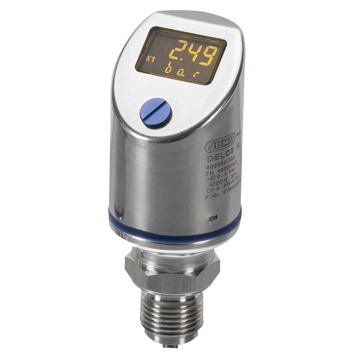 Jumo 405052 Series Pressure Transmitter, 0bar Min, 0.4bar Max, Analogue Output, Relative Reading