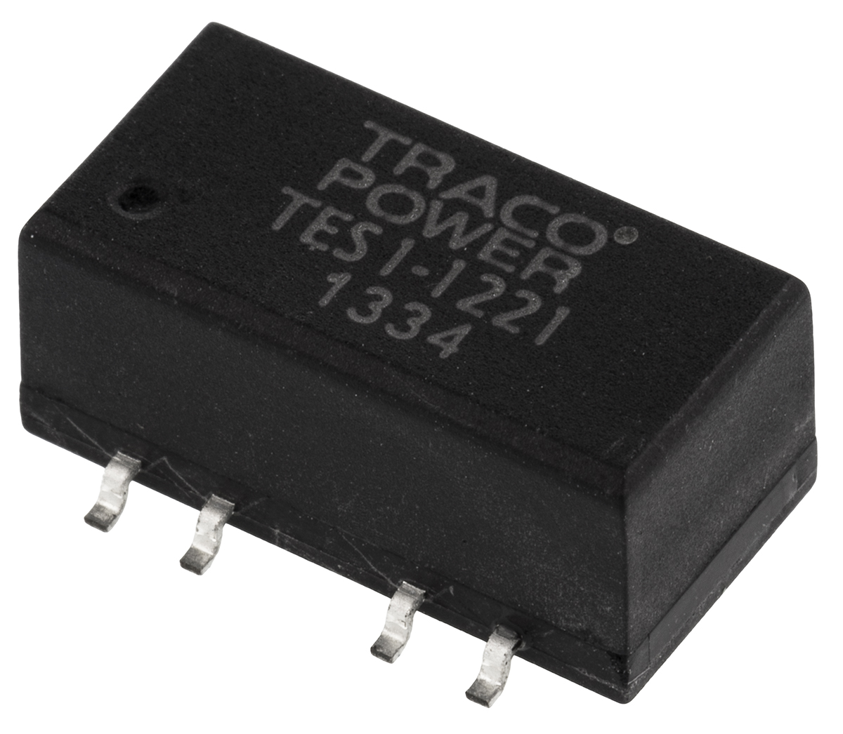 TRACOPOWER TES 1 DC-DC Converter, ±5V dc/ ±100mA Output, 10.8 → 13.2 V dc Input, 1W, Surface Mount, +85°C Max