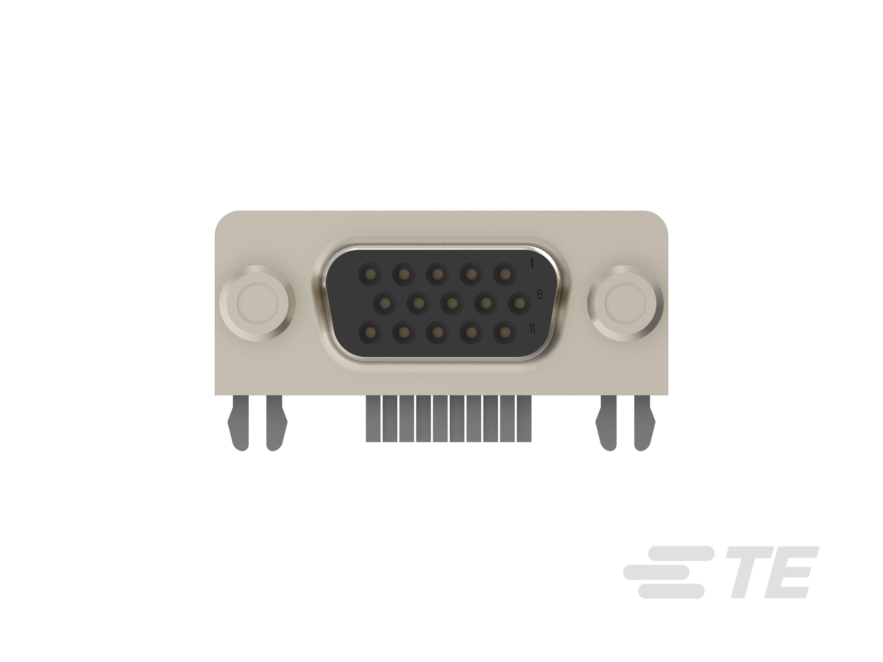 TE Connectivity 15 Way Right Angle D-sub Connector Socket, 2.29mm Pitch, with Boardlocks