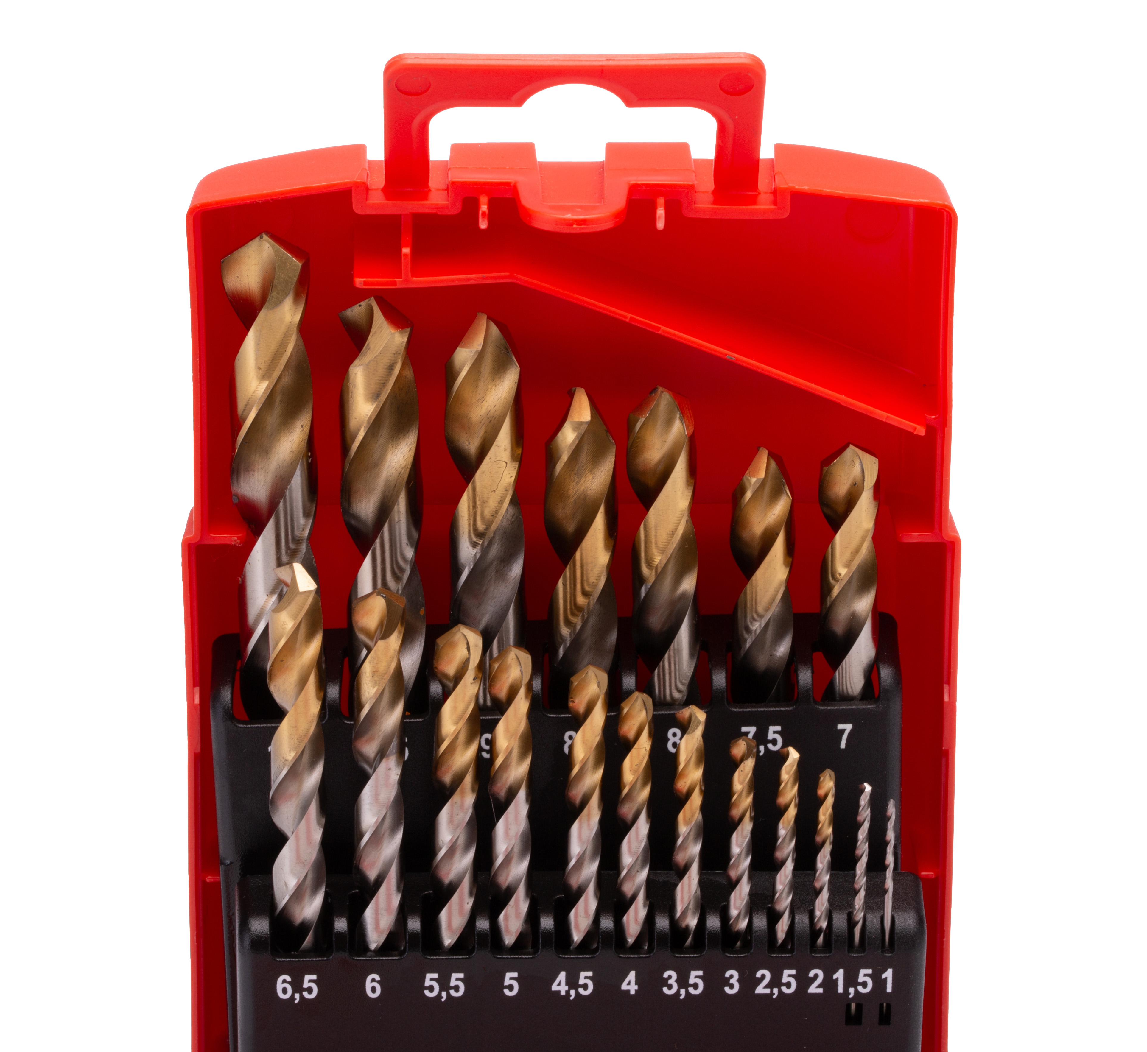 Dormer 19-Piece Jobber Drill Set for Multi-Material, 10mm Max, 1mm Min, High Speed Steel Bits
