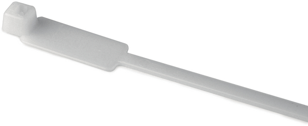 HellermannTyton Cable Ties, Releasable, 203.2mm x 28 mm, Natural Polyamide 6.6 (PA66), Pk-100