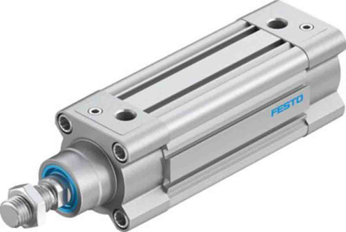 Festo Pneumatic Piston Rod Cylinder - 3659474 50 mm Bore, 80 mm DSBC-50-80-D3-PPVA-N3 Series, Double Acting Acting