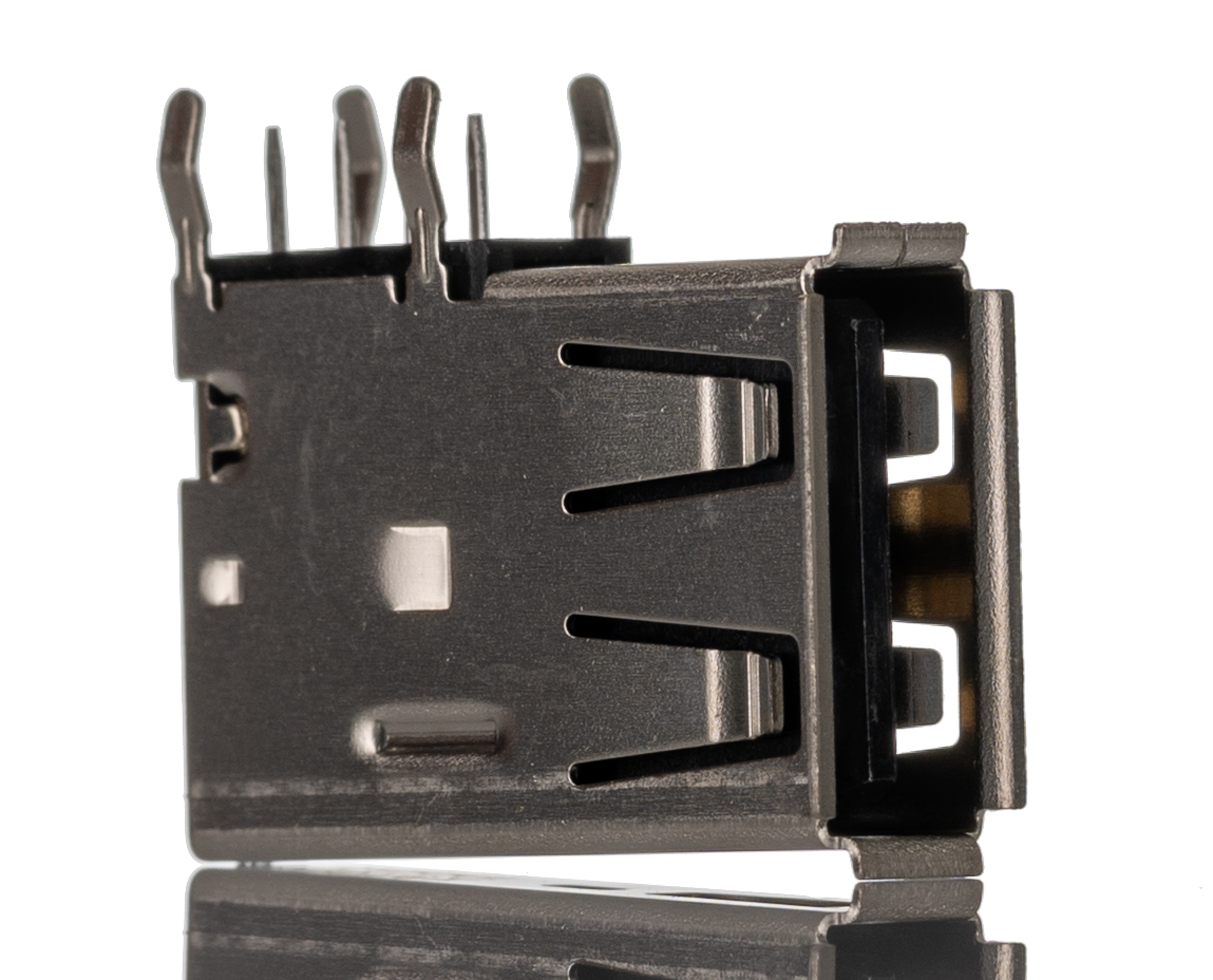 Molex Right Angle, Through Hole, Socket- Single Port Type A 2.0 USB Connector