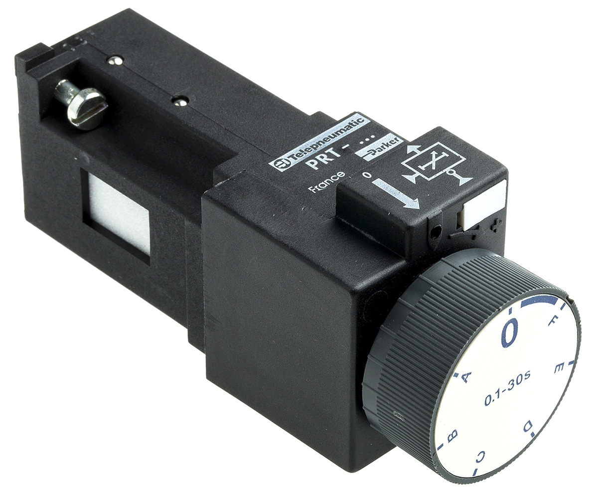 Parker PRT series 0.1s to 30s Pneumatic Timer, 8 bar max