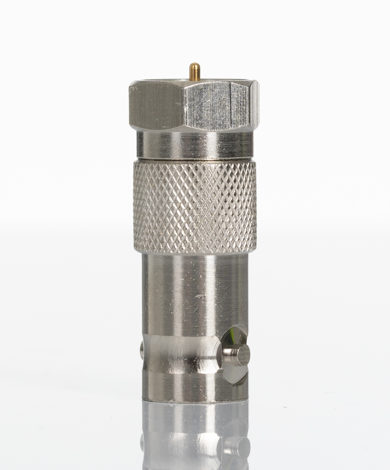 RS PRO Straight 75Ω Coaxial Adapter Type F Plug to BNC Socket 1GHz