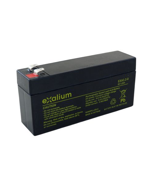 Exalium 8V F1 Lead Acid Battery, 3.2Ah
