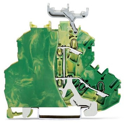 WAGO 2002-2237/099-000 TOPJOB S Series Green, Yellow, 2.5mm², 2-Level, Push In Termination, ATEX, IECE