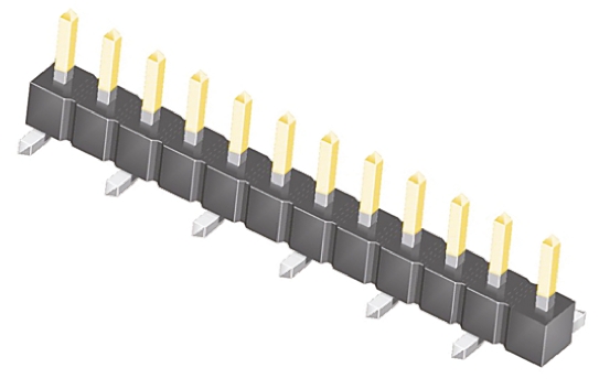 Samtec TSM Series Straight Surface Pin Header, 12 Contact(s), 2.54 mm Pitch, 1 Row, Unshrouded