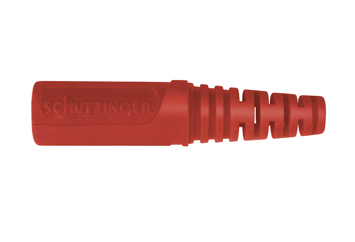 Schutzinger Red Female Banana Coupler, 4 mm Connector, Solder Termination, 32A, 33 V ac, 70V dc, Nickel Plating