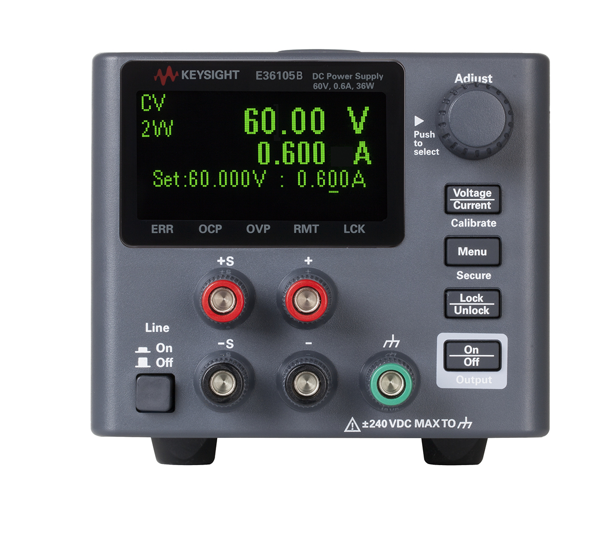 Keysight Technologies E36100B Series Digital Bench Power Supply, 60V dc, 600mA, 1-Output, 36W - RS Calibrated