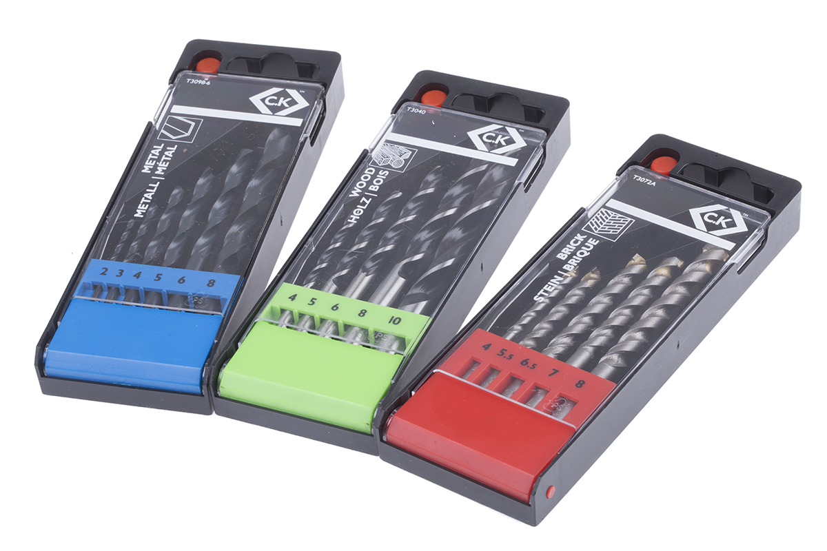 CK 16-Piece Twist Drill Bit Set for Multi-Material, 10mm Max, 2mm Min, Steel Bits