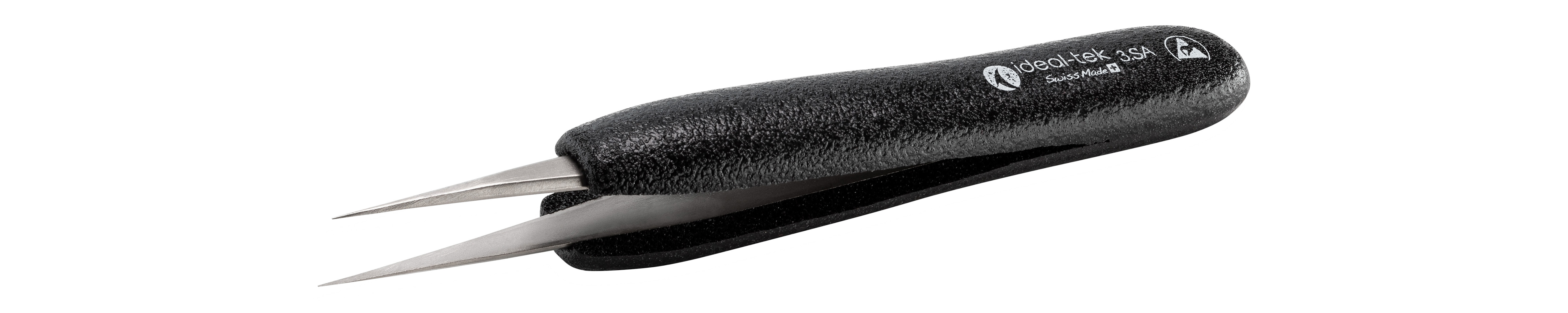 ideal-tek 130 mm, Stainless Steel, Straight, ESD Tweezers