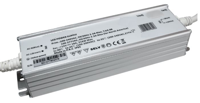 RS PRO LED Driver, 12V Output, 216W Output, 18A Output, Constant Voltage