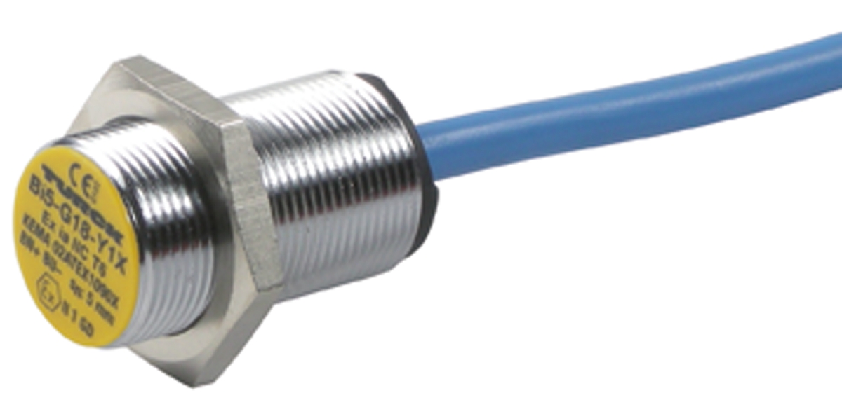 Turck Inductive Threaded Barrel Proximity Sensor, M18, 5 mm Detection, NAMUR, 8.2 V dc