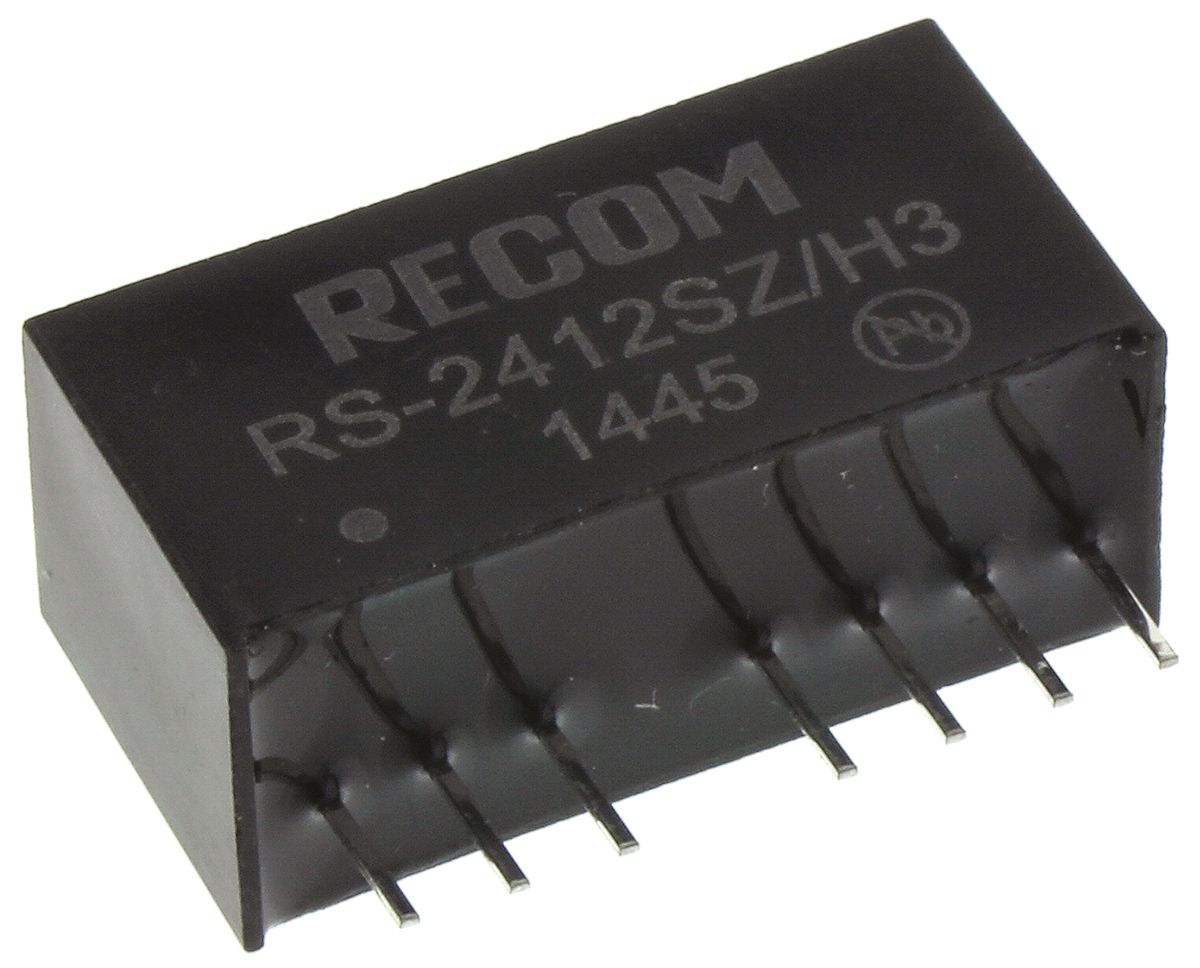 Recom RS DC-DC Converter, 12V dc/ 166mA Output, 9 → 36 V dc Input, 2W, Through Hole, +75°C Max Temp -40°C Min