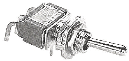 TE Connectivity Toggle Switch, PCB Mount, On-On, DPDT, Through Hole Terminal, 120 V ac, 28V dc