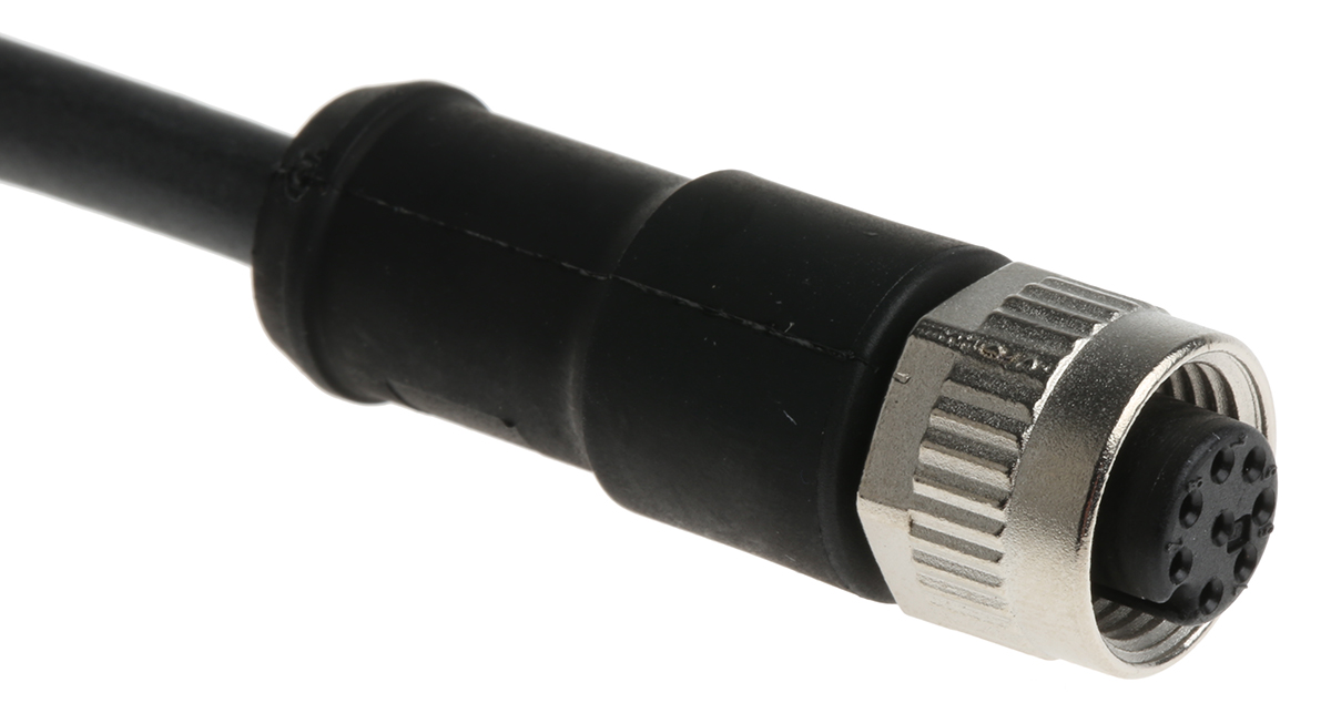 Pilz Female 4 way M12 to Male 5 way M12 Sensor Actuator Cable, 0.1 m