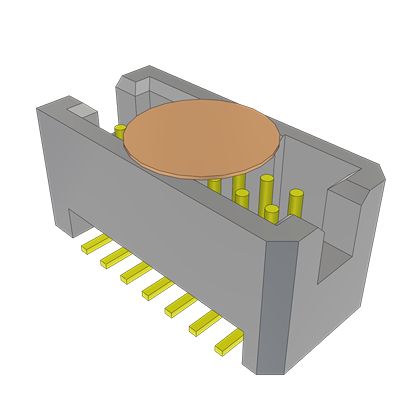 Samtec TFM Series Vertical Through Hole and Surface Mount PCB Header, 14 Contact(s), 1.27 mm Pitch, 4 Row, Shrouded