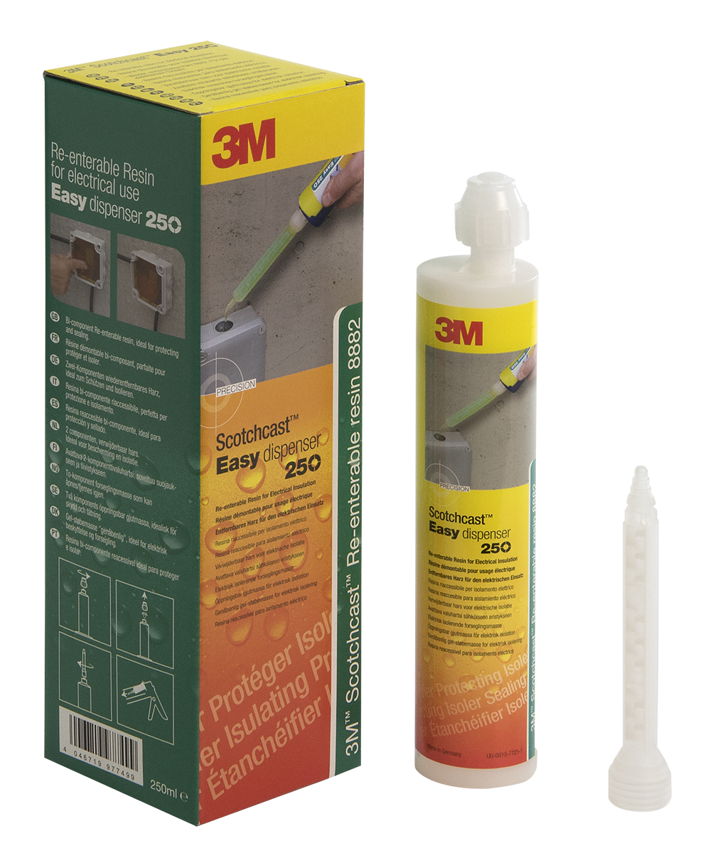 3M Scotchcast 8882 Easy dispenser 250 Amber, Translucent Flexible Potting and Encapsulating Compound 250 ml
