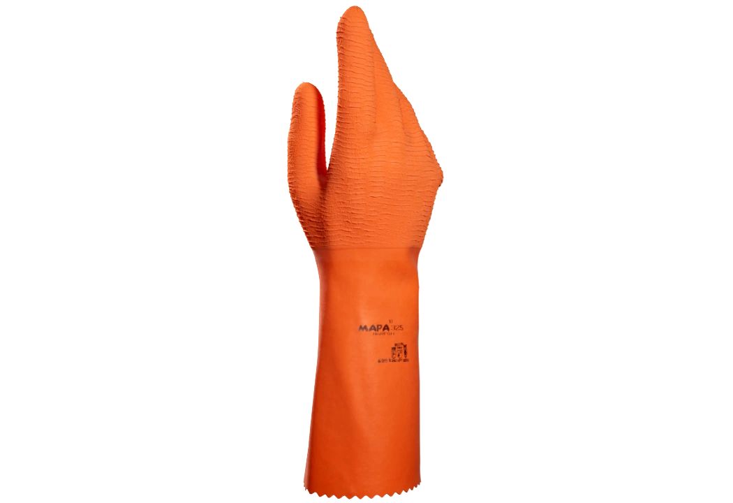 Mapa Orange Natural Latex Glove, Size 9