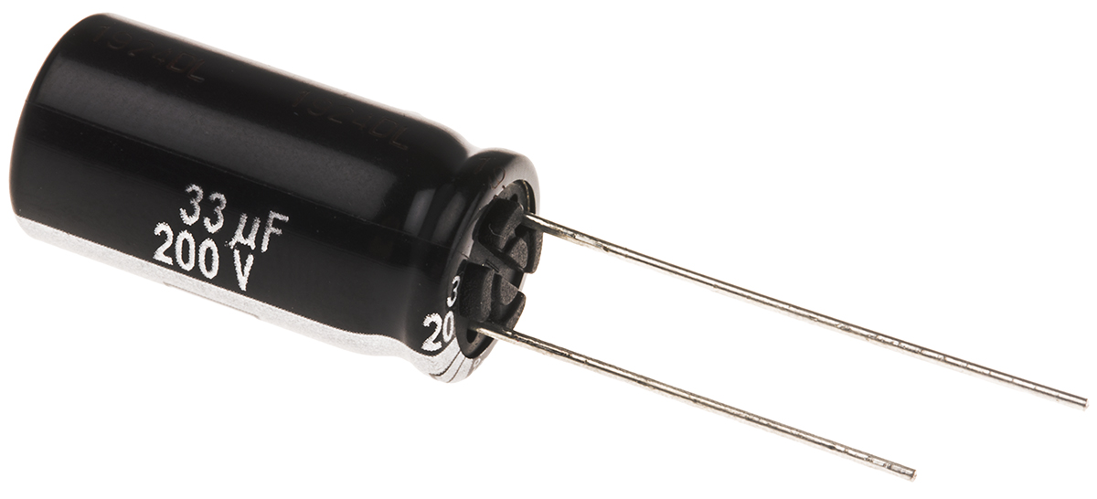 Panasonic 33μF Aluminium Electrolytic Capacitor 200V dc, Radial, Through Hole - EEUEE2D330