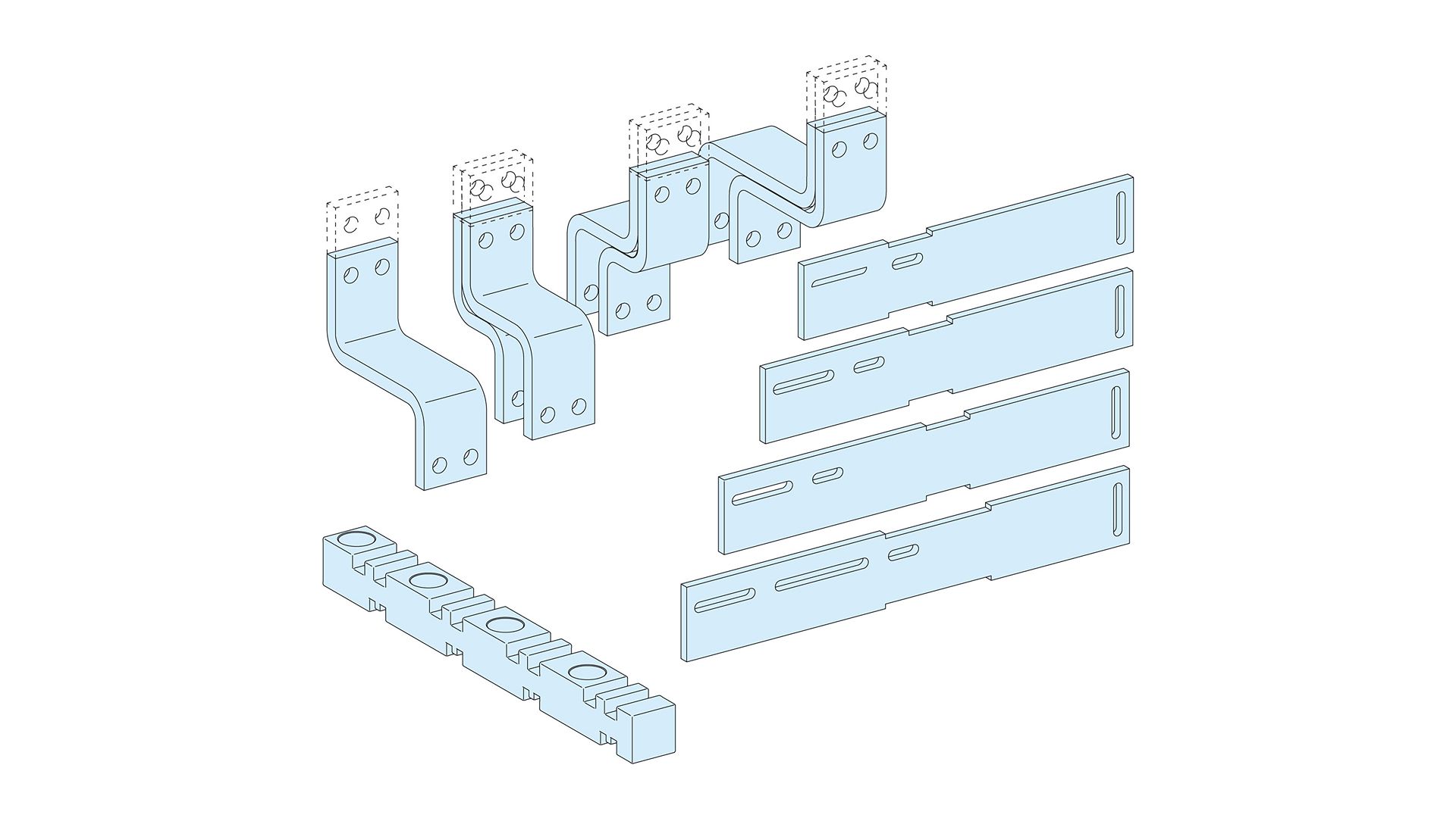 Schneider Electric Cable Clamp, Busbar Connection Accessory x 550 mm, Pk-1