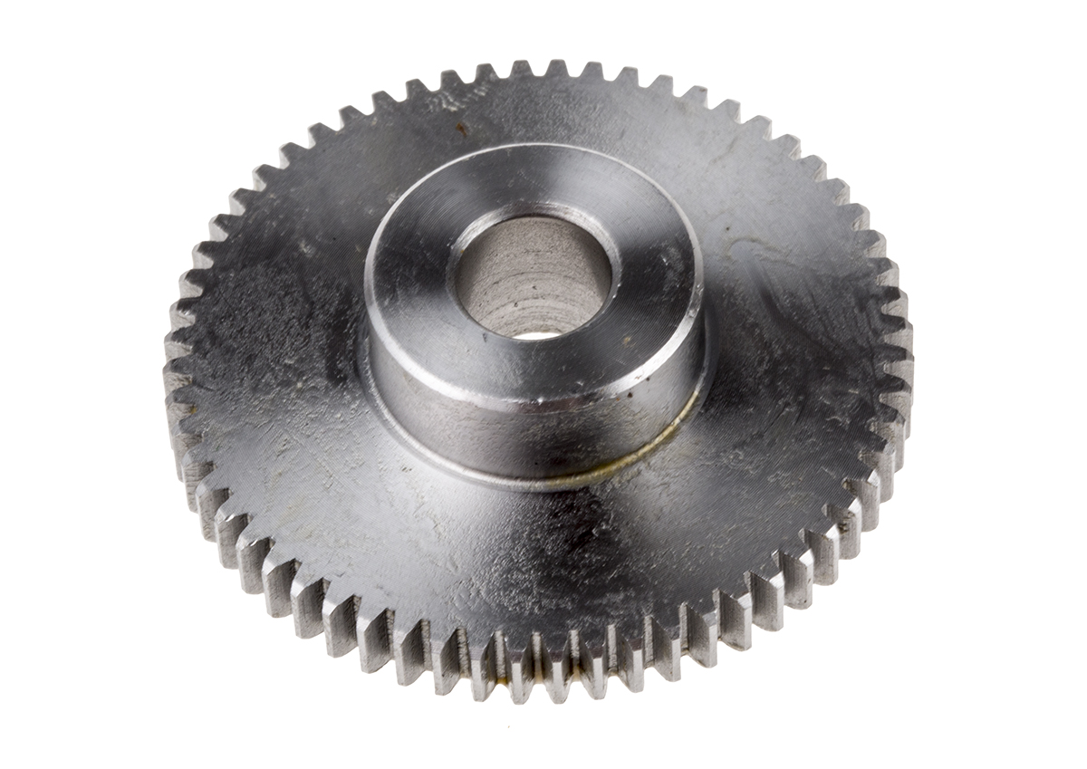RS PRO Steel 60 Teeth Spur Gear, 0.8 Module, 10mm Bore Diam, 48mm Pitch Diam, 22mm Hub Diam