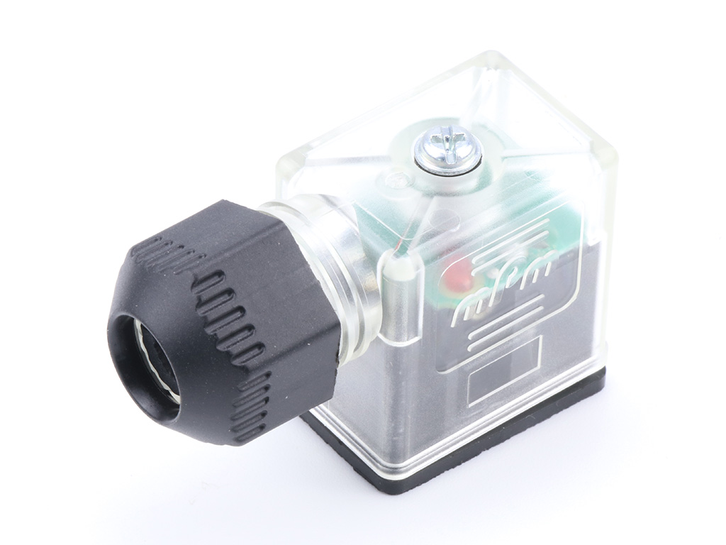 Brad from Molex 2P+E DIN 43650 B DIN 43650 Solenoid Connector with Indicator Light, 24 V Voltage