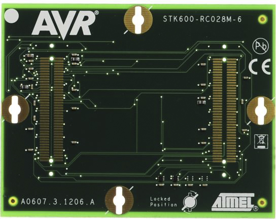 Microchip ATSTK600-RC06 Routing Card for use with 28-Pin MegaAVR in DIP Socket
