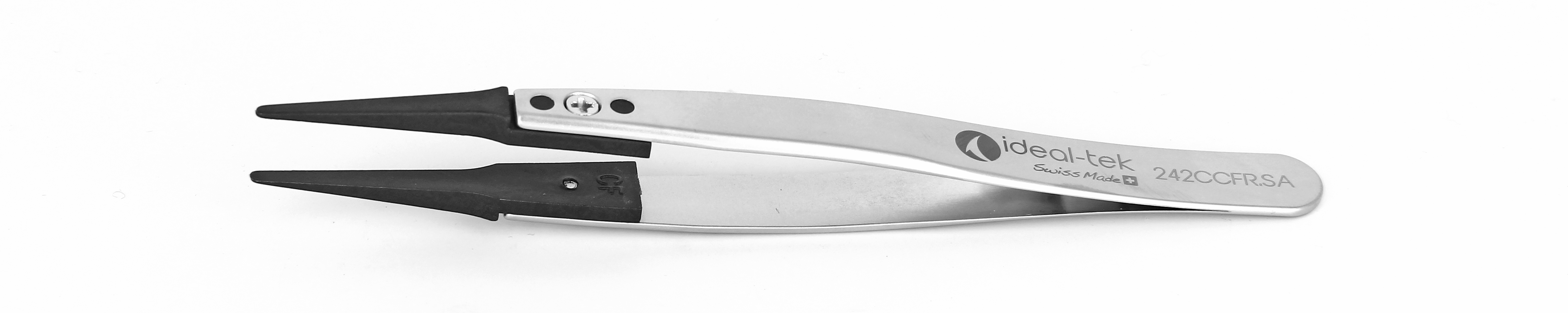 ideal-tek 115 mm, Stainless Steel, Straight, ESD Tweezers