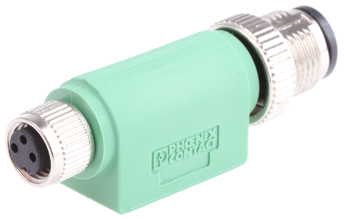 Phoenix Contact 3 Pole M12 Plug to 3 Pole M8 Socket Adapter