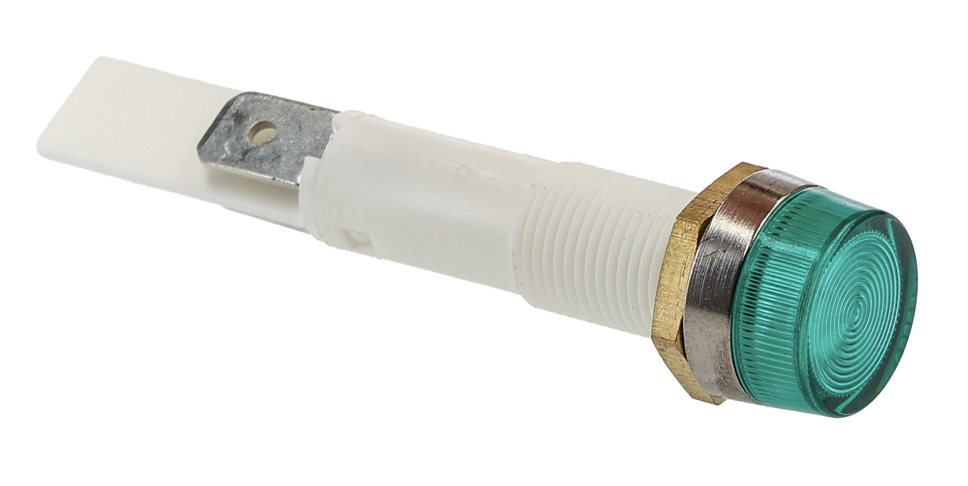 Arcolectric (Bulgin) Ltd 0277 Series Green Neon Panel Mount Indicator, 12V, 10mm Mounting Hole Size, Solder Tab