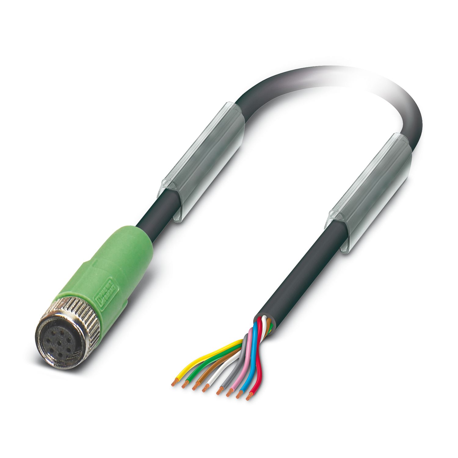 Phoenix Contact Female 8 way M8 to 8 way M8 Sensor Actuator Cable, 3 m
