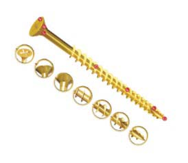 UNIFIX VORTEX Pozidriv Countersunk Steel Wood Screw, Yellow Passivated, Zinc Plated, 5mm Thread, 70mm Length