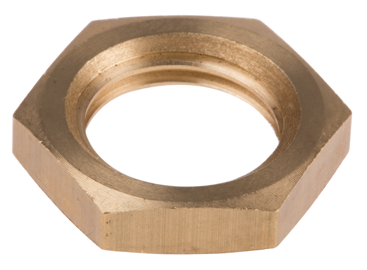 RS PRO 1/4 BSPP Brass Locknut for Use with Thermocouple or PRT Probe, RoHS Compliant Standard