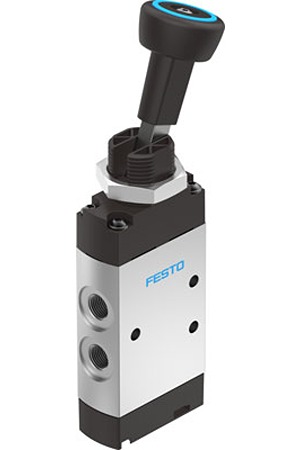Festo Manual Valve Function Pneumatic Manual Control Valve VHEF Series, G 1/4, 1/4in, VHEF-V-B52-G14