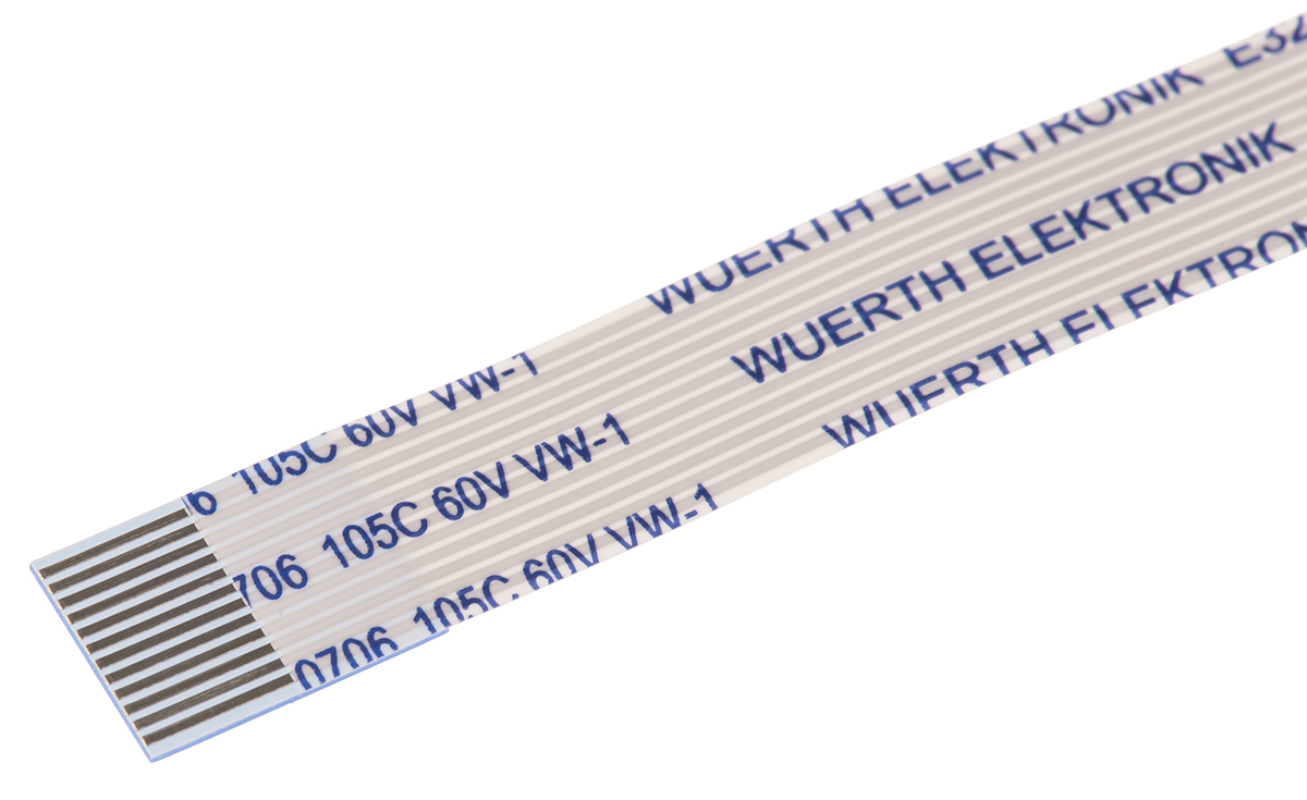 Wurth Elektronik 6877 Series FFC Ribbon Cable, 12-Way, 0.5mm Pitch, 200mm Length