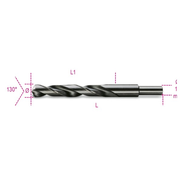 BETA 412A Series HSS Twist Drill Bit for Metal, 14mm Diameter, 160 mm Overall