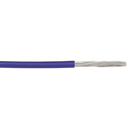 Alpha Wire Hook-up Wire TEFLON Series Blue 0.2 mm² Hook Up Wire, 24 AWG, 19/0.13 mm, 30m, PTFE Insulation, 5854 BL005