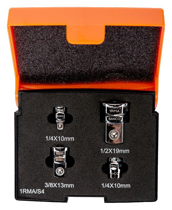Bahco 1RMA Series 4-Piece Spanner Set, 1/2 in, 1/4 in, 3/8 in, Alloy Steel