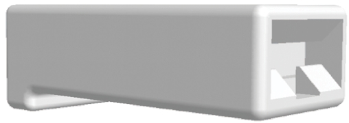 TE Connectivity, AMP FASTIN-FASTON 1 Way Nylon 66 Crimp Terminal Housing, 6.35mm Tab Size, Natural