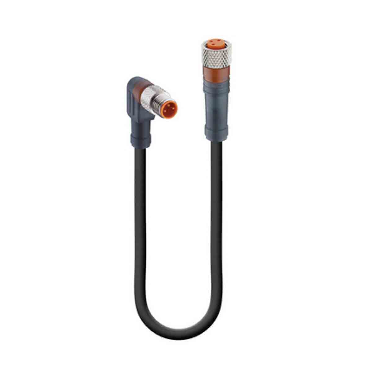 Lumberg Automation Male 3 way M8 to Female 3 way M8 Sensor Actuator Cable