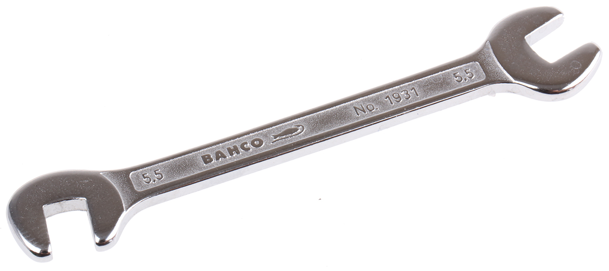 Bahco Double Ended Open Spanner, 5.5mm, Metric, Double Ended, 80 mm Overall