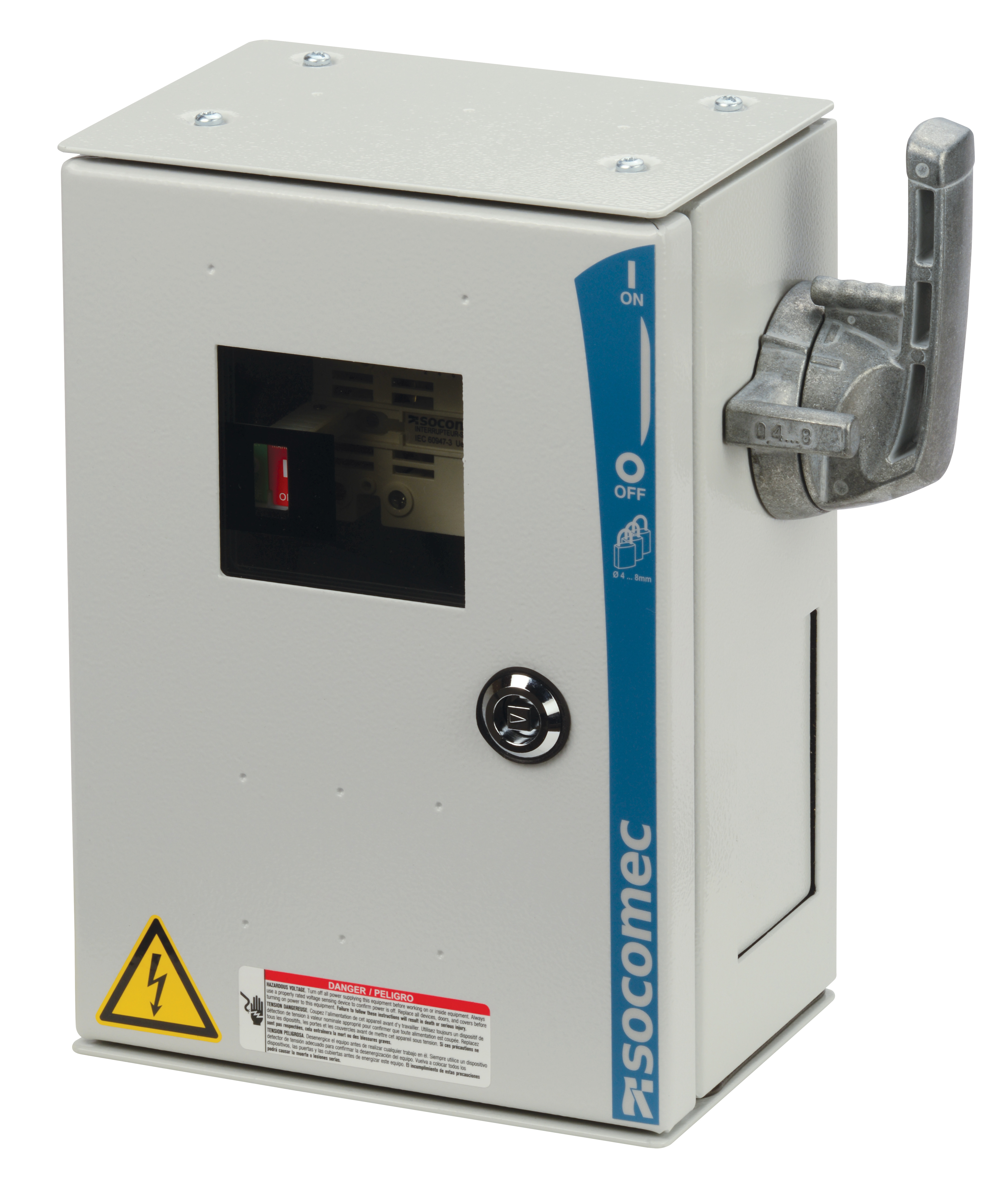 Socomec 3 Pole Wall Mount Isolator Switch - 50A Maximum Current, IP65
