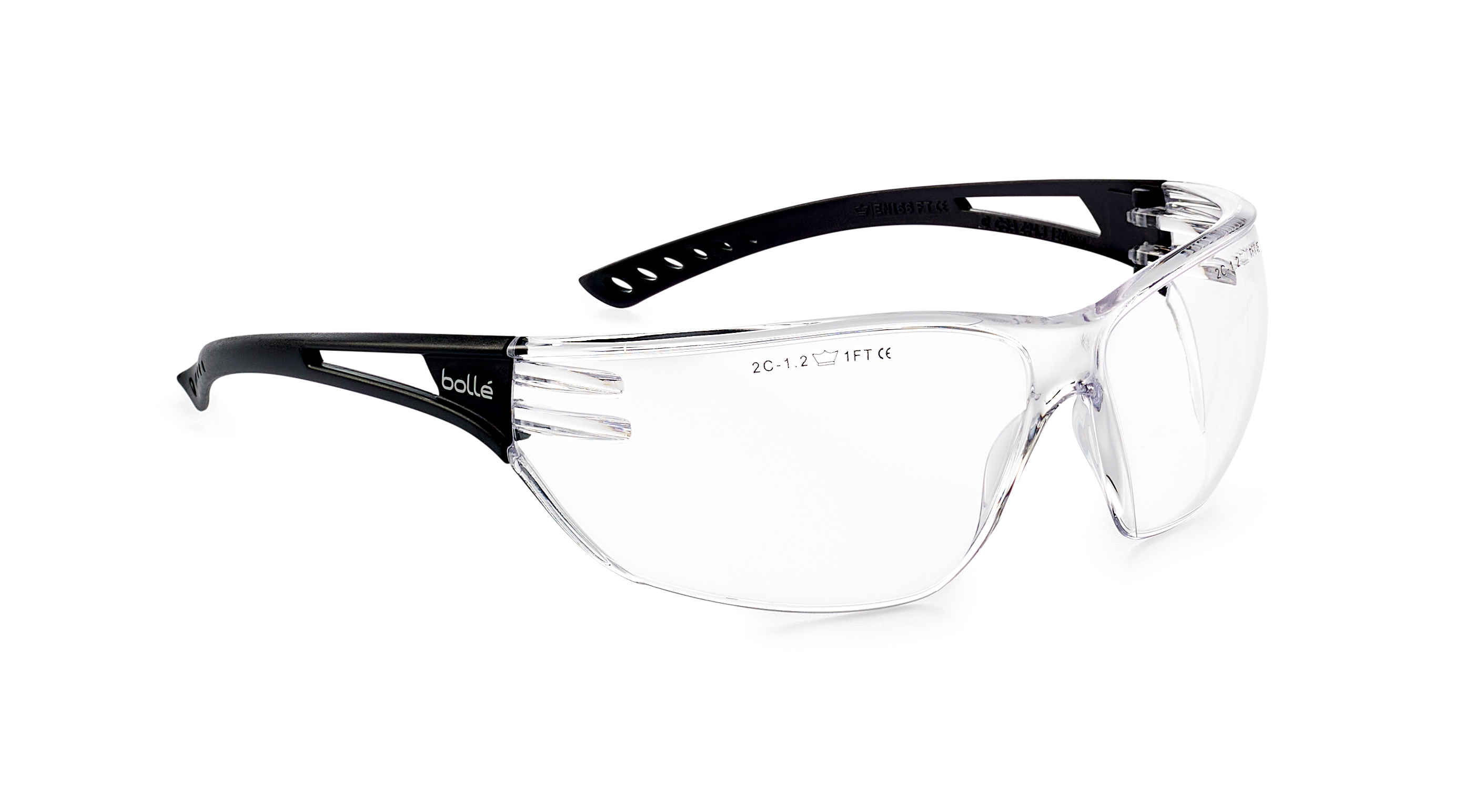 Bolle Safety SLAM Anti-Mist UV Safety Glasses, Clear PC Lens