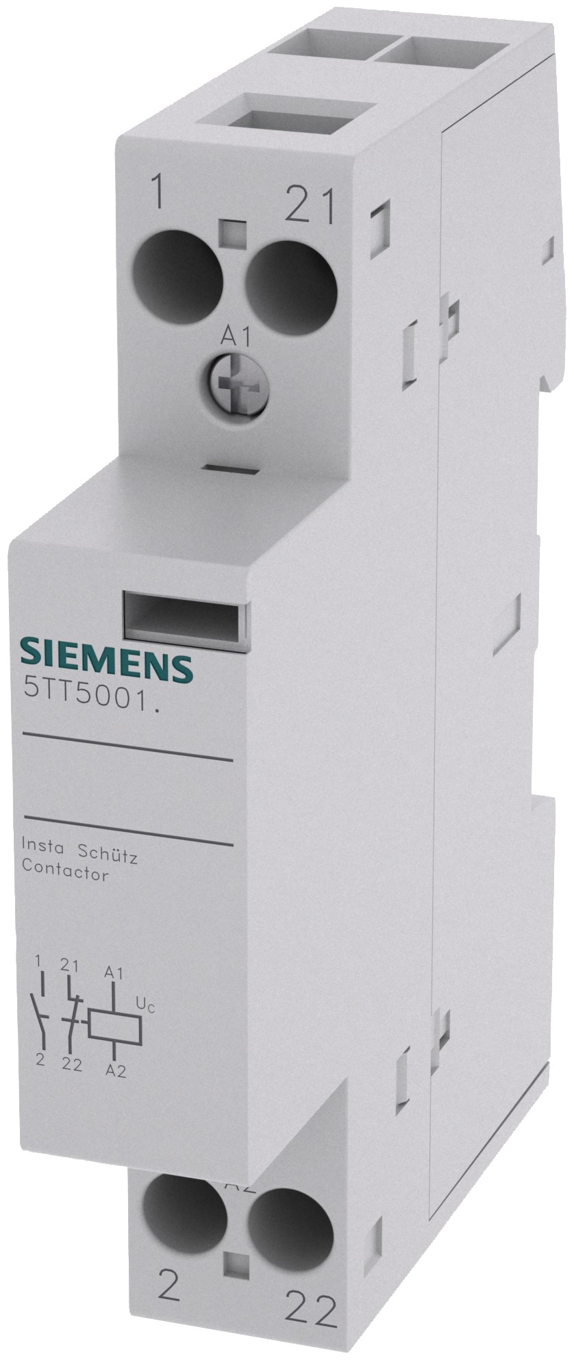 Siemens SENTRON 5TT INSTA Contactor, 24 V dc Coil, 2-Pole, 20 A, 1NO + 1NC, 230 V ac