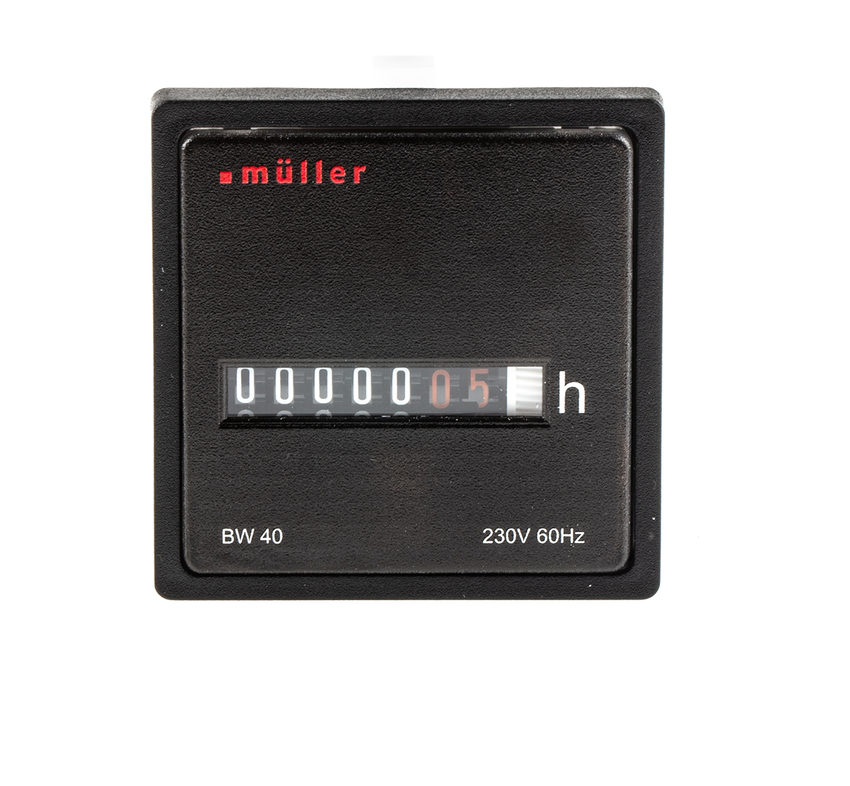 Muller BW40 Hour Meter, 6 Digit Analogue, 60 Hz, 230 V ac